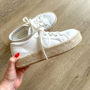 White espadrille sneakers